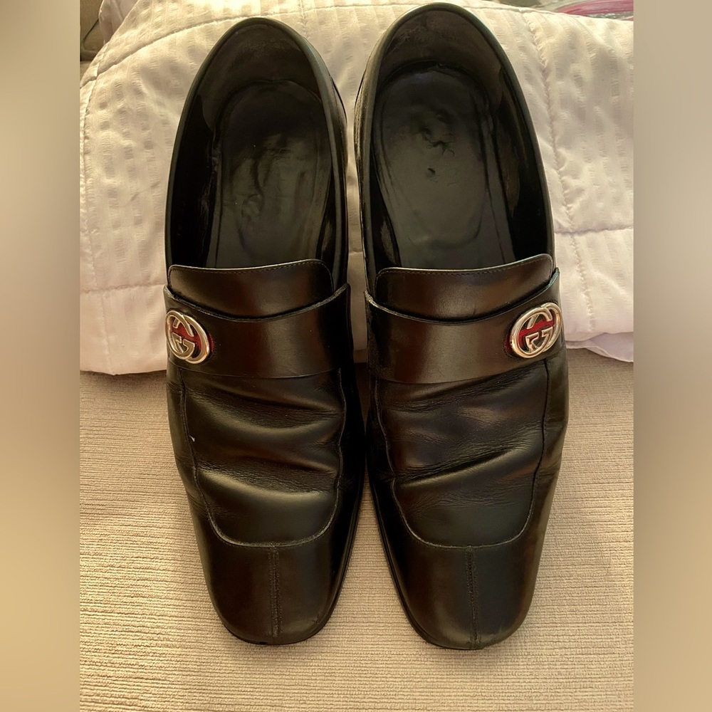 Gucci Men's Black Leather Loafers